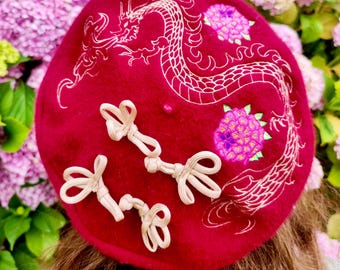 Yona of the Dawn - Akatsuki no Yona Beret Hat Anime Embroidered Dragon Gift shoujo clothes