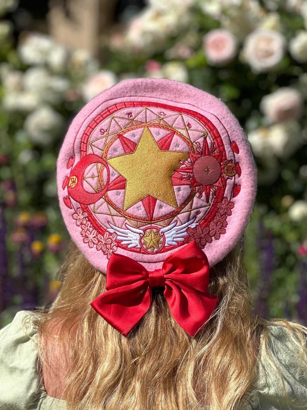 Embroidered Cardcaptor Sakura Wool Beret Cosplay: Anime Cosplay