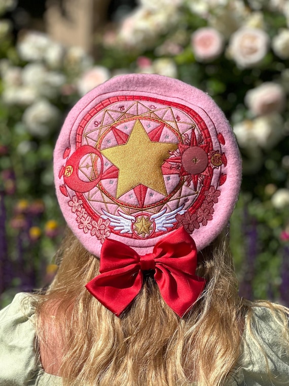 Embroidered Cardcaptor Sakura Wool Beret Cosplay: Anime Cosplay