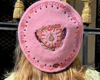 Puella Magi Madoka Magica Beret Embroidered Soul Gem Hat Homura Cosplay Magical Girl Gift