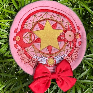 Cardcaptor Sakura geborduurde baret Clow-kaart - PRE ORDER