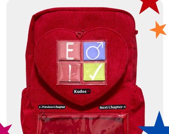Fanfiction Bagpack: Archive of Our Own Reader ita bag  with Customizable tags