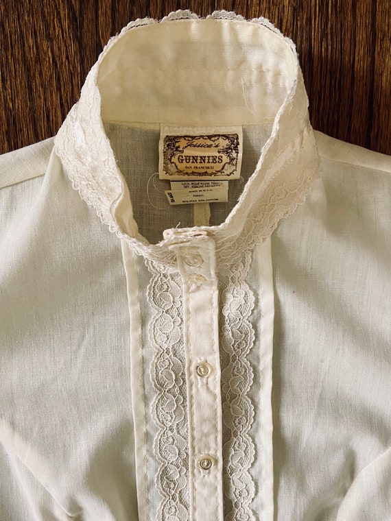 Vintage 70s Gunnies by Jessica McClintock Ivory Vi