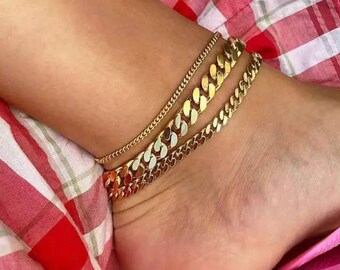 Cuban Link Anklet - Etsy