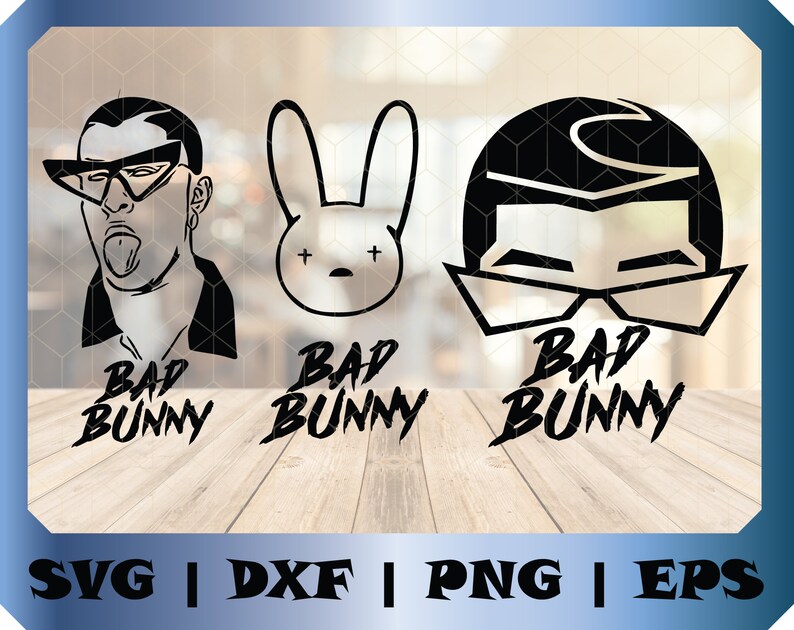 Download Bad Bunny Svg for cricut black starbucks cup shirt mask | Etsy
