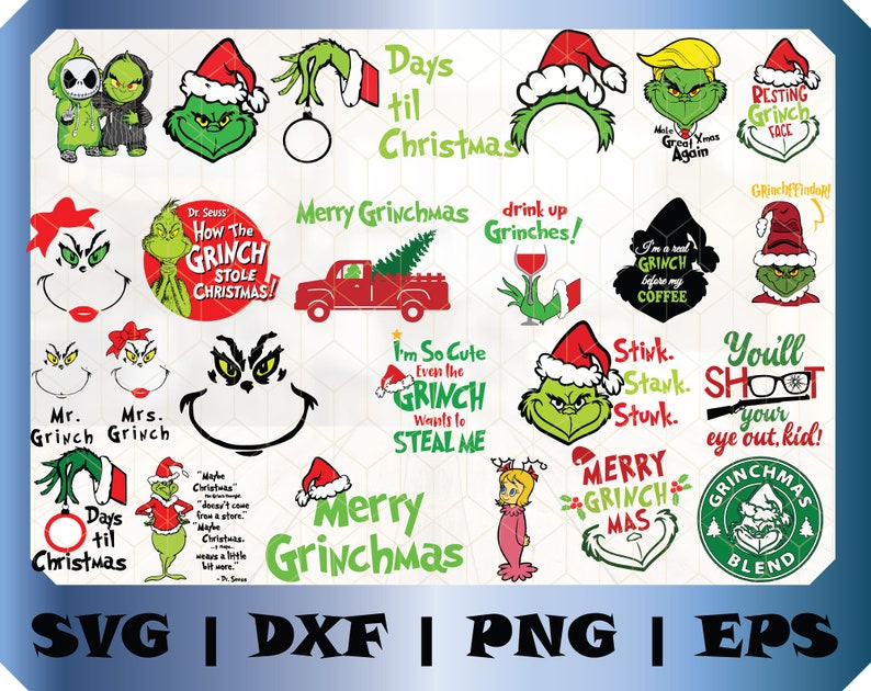 Download Grinch SVG Christmas SVG Bundle Grinch SVG Designs | Etsy