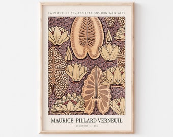Maurice Pillard Verneuil Floral Art Print, Vintage Nénuphar 3 (Digital Download)