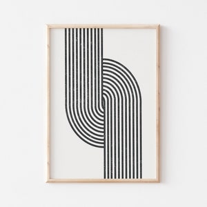 Abstract Arches Poster, Geometric Mid-Century Modern Art (Printed Poster)