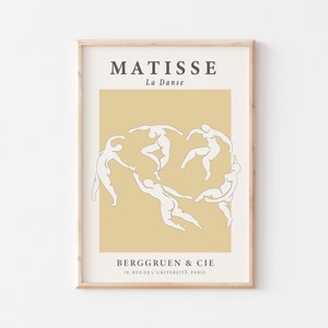 Matisse Dancers Print, Yellow Poster, Museum Exhibition Art Print, Vintage Painting Wall Art Print, The Dance Abstract Art, UNFRAMED