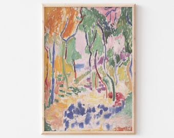 Henri Matisse Landscape Print, Vintage Abstract Wall Art