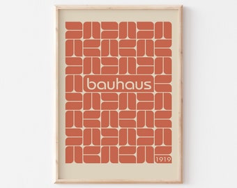 Bauhaus Exhibition Poster, Abstract Home Decoration, Contemporary Wall Decor, Geometric Wall Art, UNFRAMED