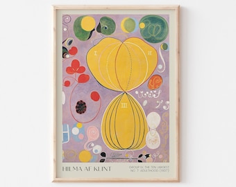 Hilma Af Klint Print, Vintage Exhibition Poster, Ten Largest Adulthood Print, Abstract Colorful Wall Art, UNFRAMED