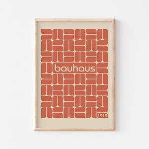 Bauhaus Exhibition Poster, Abstract Home Decoration, Contemporary Wall Decor, Geometric Wall Art, UNFRAMED