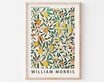 Impresión de cítricos de William Morris, arte mural botánico moderno (descarga digital)