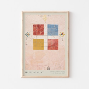 Hilma Af Klint Poster, Vintage Exhibition Print, The Ten Largest No. 10 Old Age Print, Abstract Colorful Wall Art, UNFRAMED