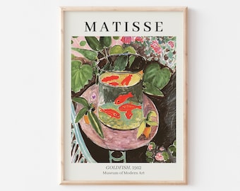 Matisse Goldfish Giclée Print, Modern Wall Art (UNFRAMED)