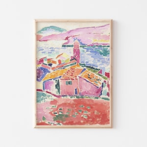 Henri Matisse Print, View of Collioure Poster, Vintage Colorful Wall Art, Abstract Wall Decor, UNFRAMED