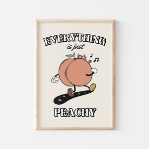 Retro Quote Wall Print, Positive Affirmation Wall Decor, Peach Art Print, Positive Wall Art, PRINTABLE Poster, Vintage Colors