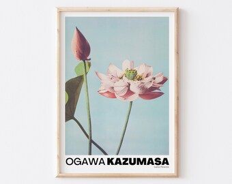 Vintage Lotus Flower Print, Ogawa Kazumasa Japanese Photography (Digital Download)