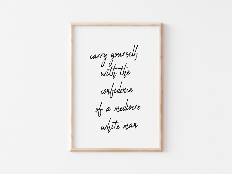 Feminist Empowerment Quote Print (Digital Download) image 1