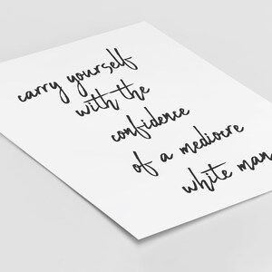 Feminist Empowerment Quote Print (Digital Download) image 4