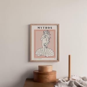 Greek Goddess Line Art Print, Minimalist Mythology Poster image 9