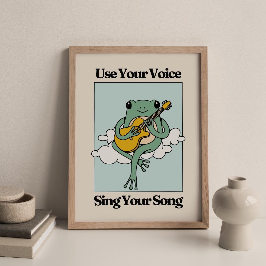 Retro Frog Music Poster, Classroom Decor (digital Download) - Etsy