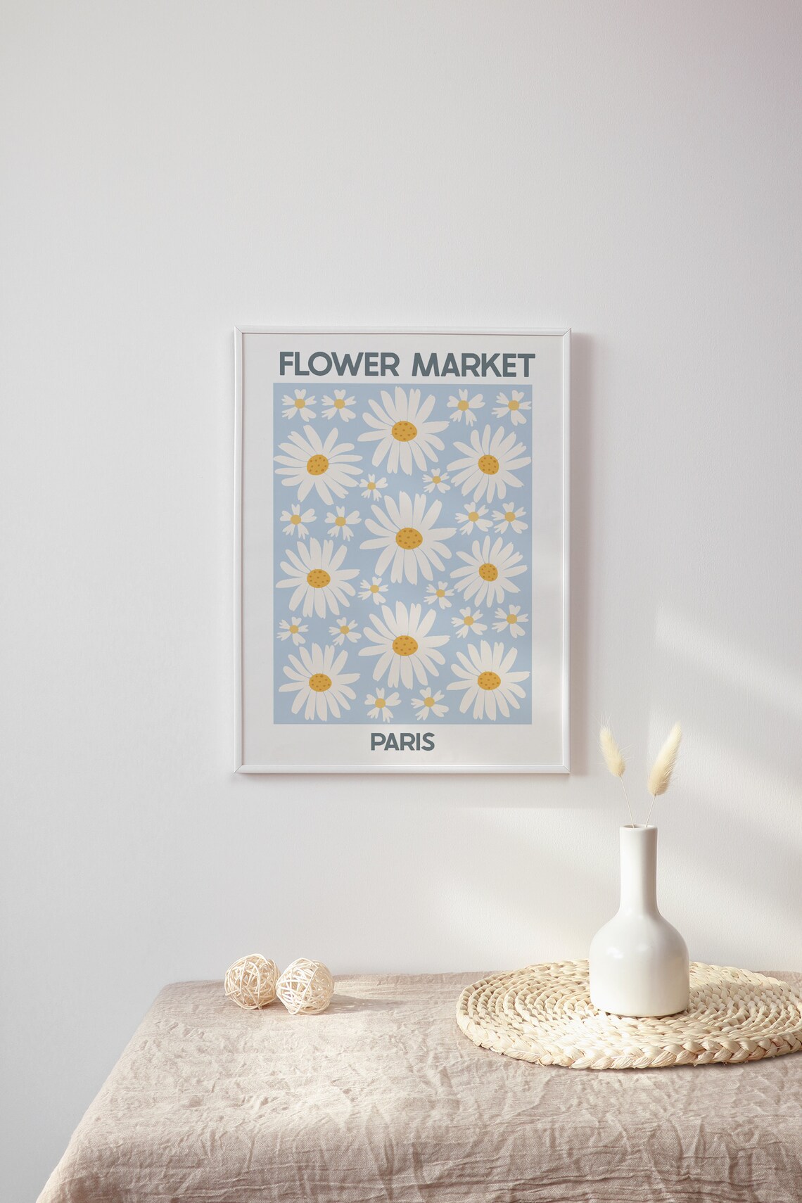 Flower Market Print Paris Printable Poster Scandinavian - Etsy