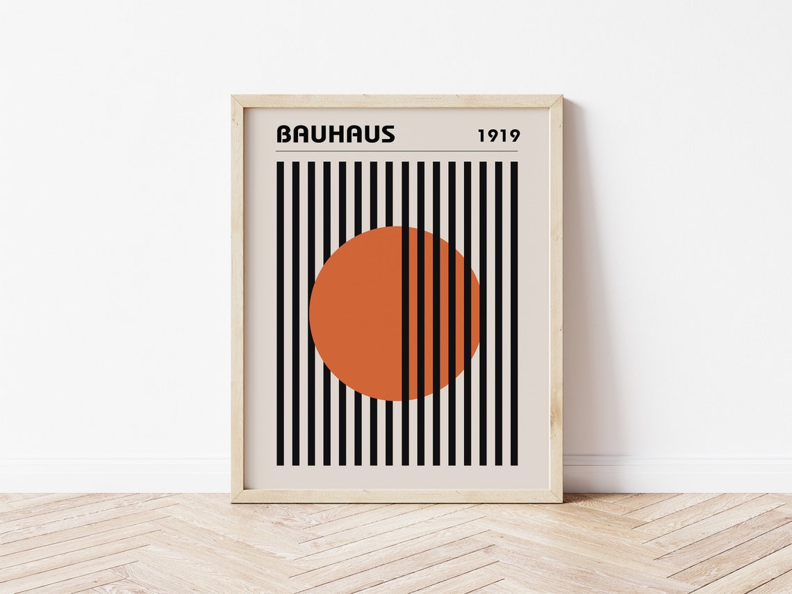 Bauhaus Exhibition Art Print, Geometric Minimalist Poster (UNFRAMED) - Etsy