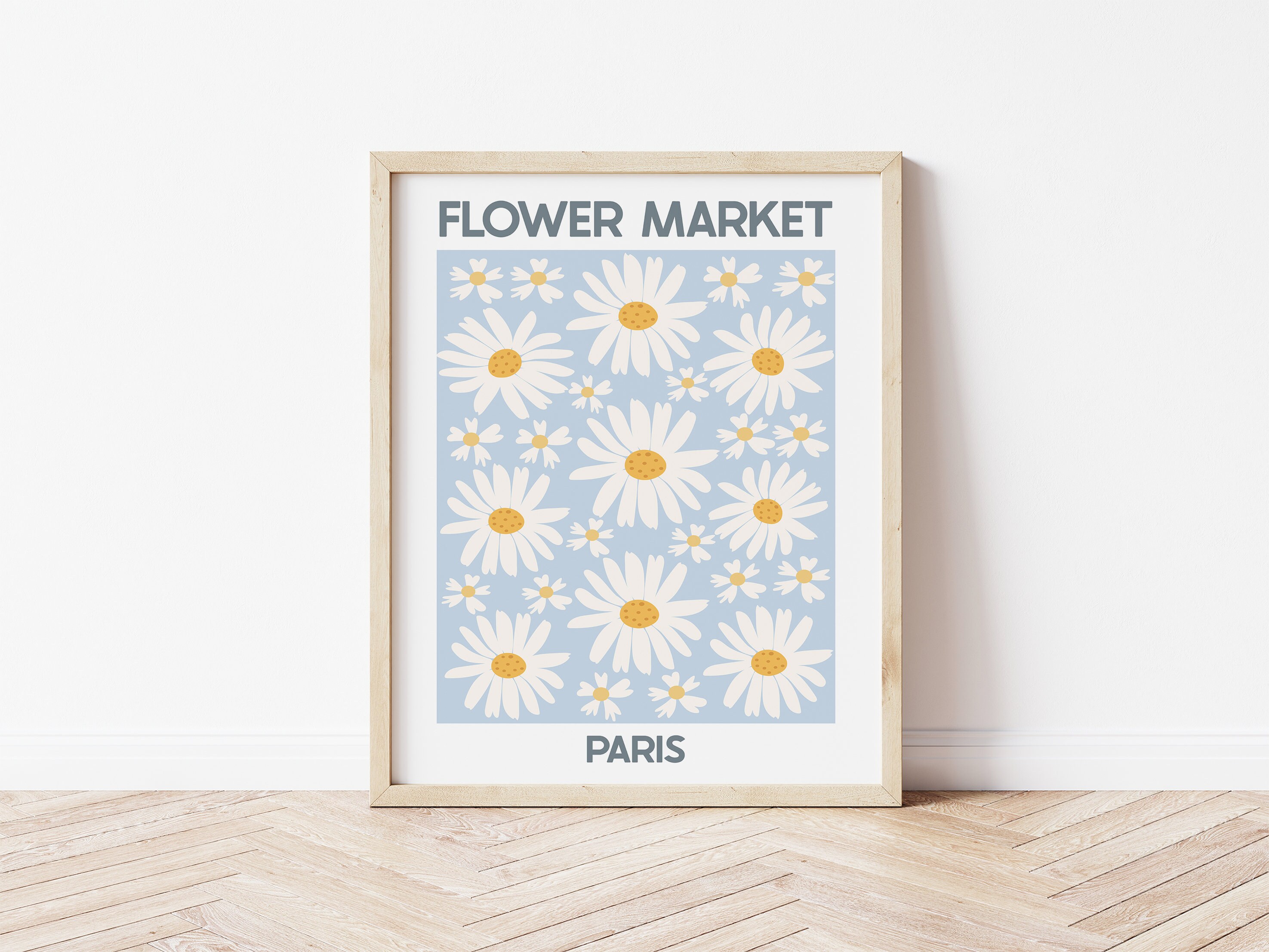 Flower Market Print Paris Printable Poster Scandinavian - Etsy