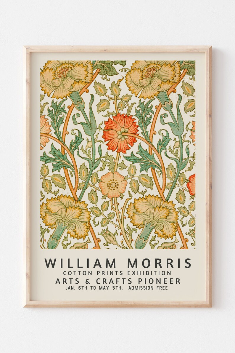 William Morris Poster Printable Vintage Wall Art Museum Etsy