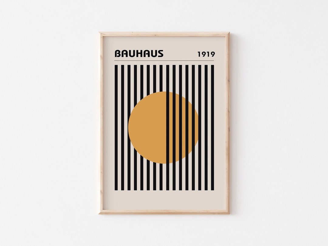 Bauhaus Exhibition Poster, Mid-century Geometric Art Print - Etsy