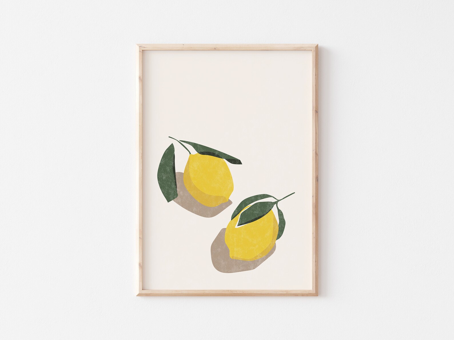 lemon abstract kitchen wall art