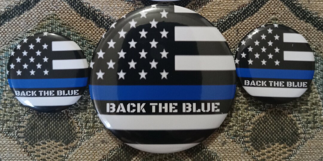 Back the Blue Support Badge Pins 2.25in & 1.25in - Etsy