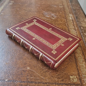 Antique Red Leather Book Nr2