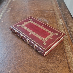 Antique Red Leather Book  Nr3