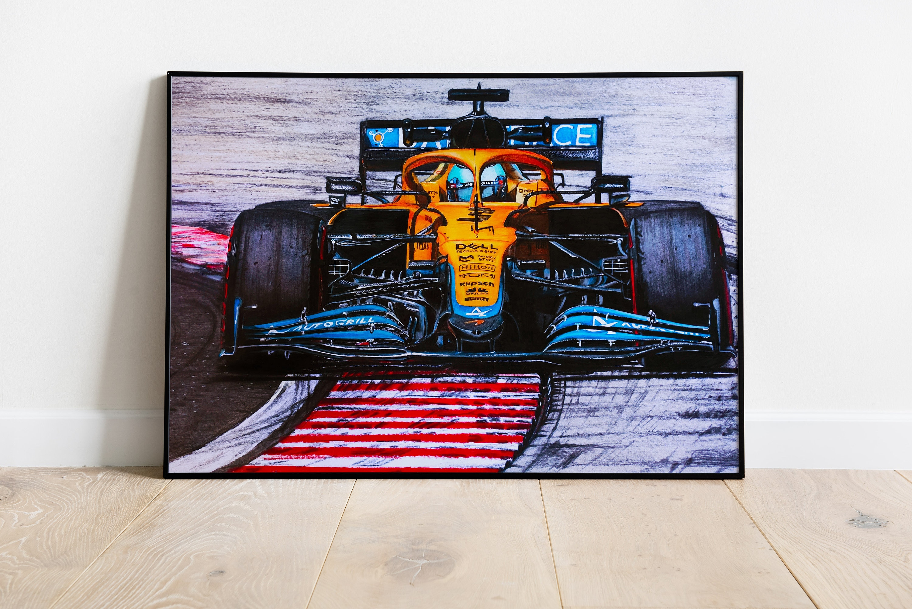 ダニエル・リカルド、2021年、ハンガロリンク、F1マクラーレンの絵の 