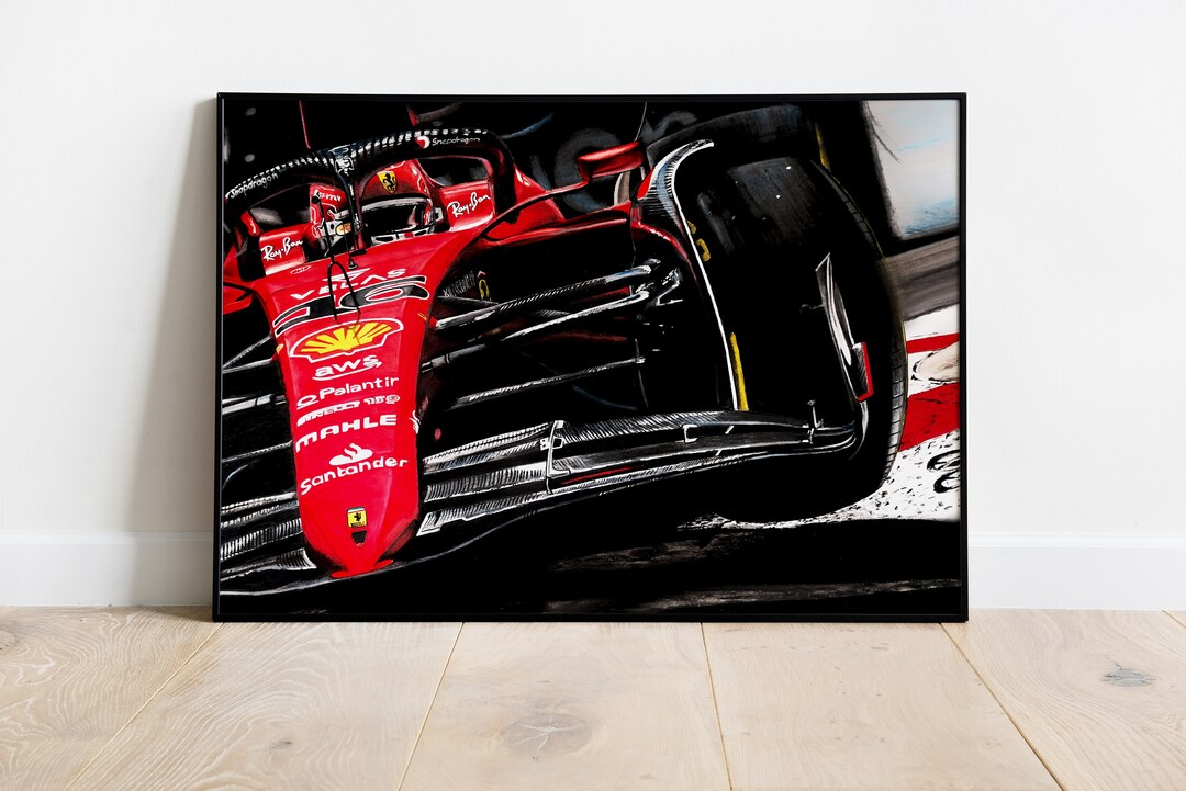 Charles Leclerc F1-75 Poster, Ferrari Monaco 2022, Formula 1 Art