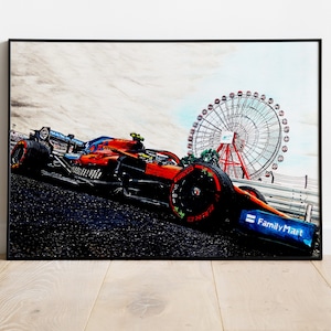 Lando Norris 2019, Formel-1, McLaren F1, F1 Poster, F1 Kunst, Formel-1-Wandkunst, Geschenk für Ihn, Motorsport, F1 Geschenk, F1 Erinnerungsstücke, Kunst