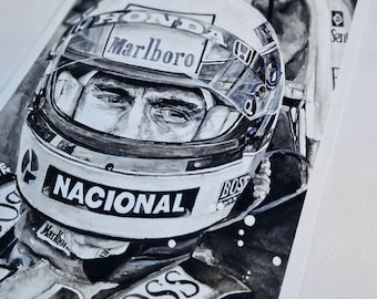 アイルトン・セナのオリジナルカラー絵画、マクラーレン F1 チーム、F1