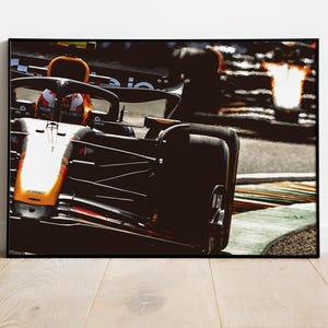 Max Verstappen Red Bull Racing RB21 x Norris Poster – Limited Edition F1 Photography Print (30x45cm) | Australia GP Wall Art by MGR Images