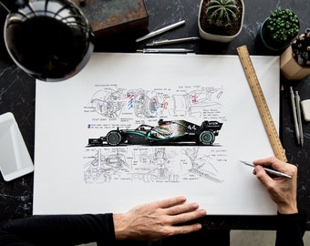 pre-seson W11 Mercedes, Lewis Hamilton and Valtteri Bottas, F1, Formula-1, F1 Posters, F1 Art, Formula 1 Wall Art, Gifts for Him, Motorsport