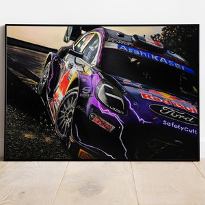 SEBASTIEN LOEB, M-Sport, Ford Puma, WRC drawing poster, wrc poster, Loeb poster, Loeb memorabilia, Ford poster, rally poster
