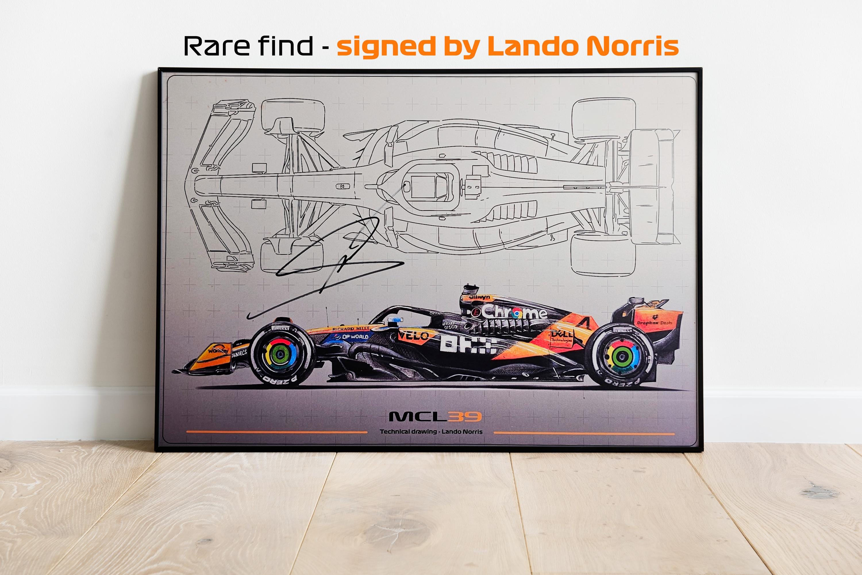 McLaren MCL34 Lando Norris サイン入りボード付き McLaren MCL34 Lando Norris サイン入りボード付き McLaren