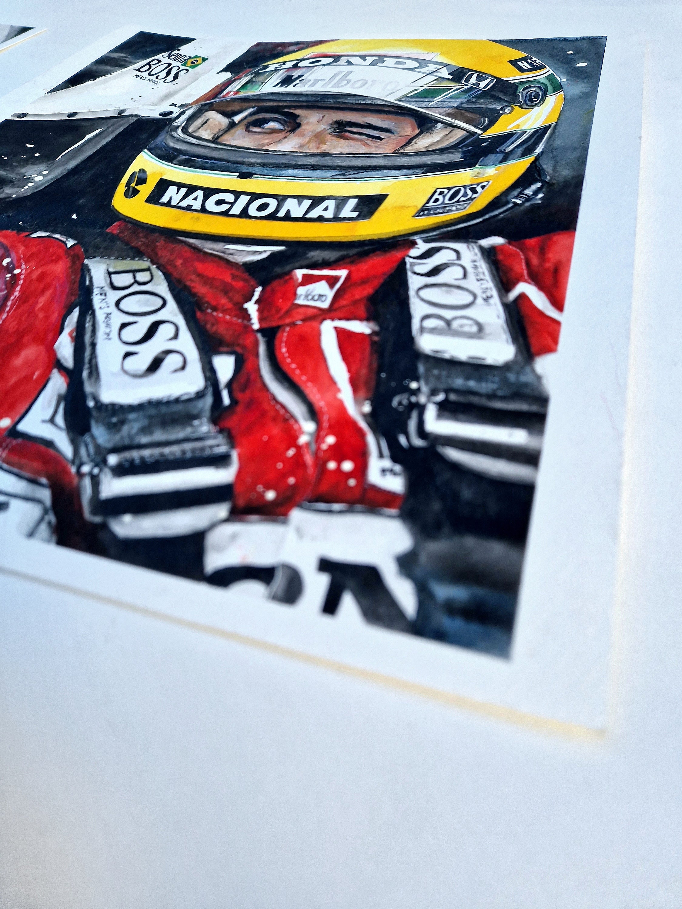 アイルトン・セナのオリジナルカラー絵画、マクラーレン F1 チーム、F1