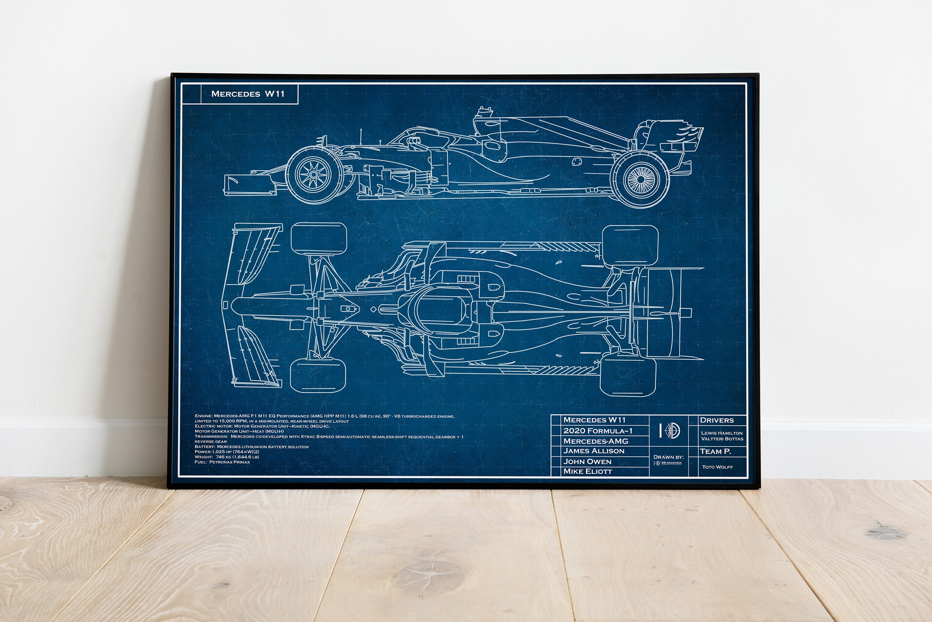  AAHARYA Lewis Hamilton F1 Car Poster Art Wall Decor (8