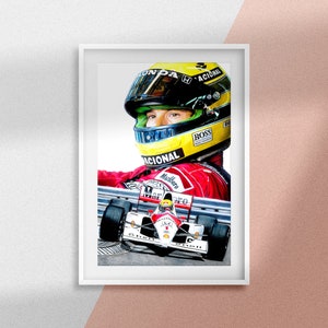 Ayrton Senna, Formula-1, McLaren F1, Formula-1, F1 Posters, F1 Art, Formula 1 Wall Art, Gifts for Him, Motorsport, drawing print