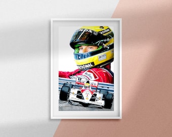 アイルトン・セナのオリジナルカラー絵画、マクラーレン F1 チーム、F1