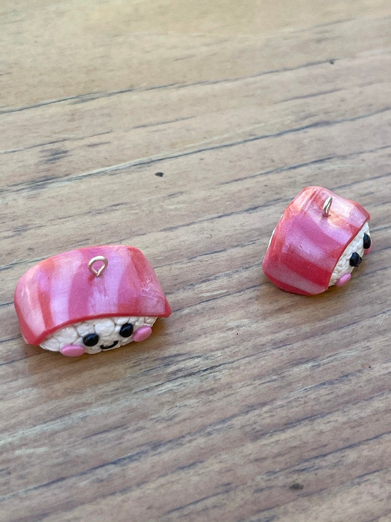 Sashimi Jewelry Kawaii charms Japanese charms| Food charms Miniature Food charms Cute Food charms Mini Sushi Charms Salmon Sushi