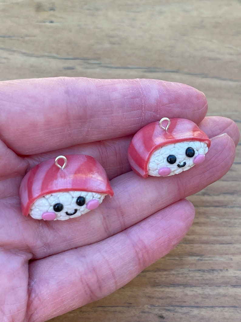 Sashimi Jewelry Kawaii charms Japanese charms| Food charms Miniature Food charms Cute Food charms Mini Sushi Charms Salmon Sushi
